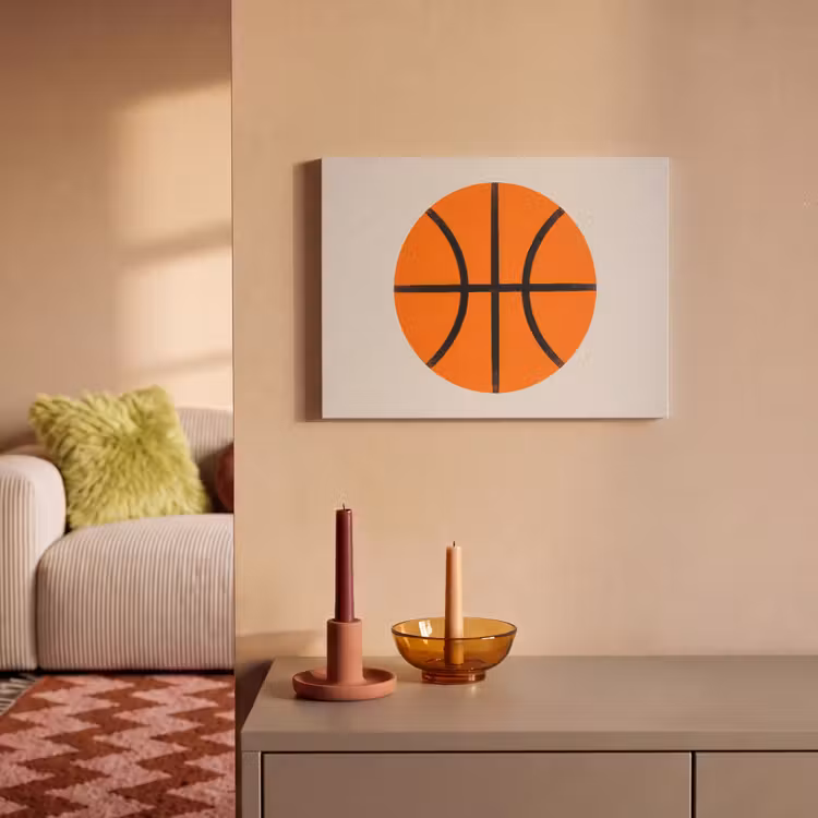 Akoestisch schilderij - Basketbal - Bal - Sport - Illustratie - Oranje — 2