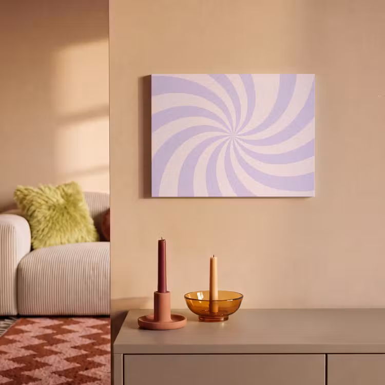 Akoestisch schilderij - Patroon - Spiraal - Abstract - Modern - Paars-Roze — 2