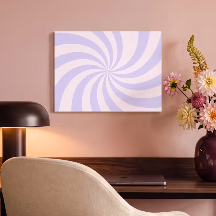 Akoestisch schilderij - Patroon - Spiraal - Abstract - Modern - Paars-Roze — 4