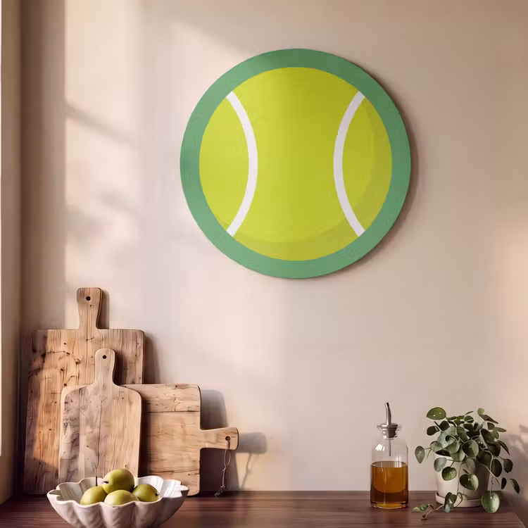 Akoestisch schilderij rond - Bal - Geel - Sport - Groen - Illustratie — 4