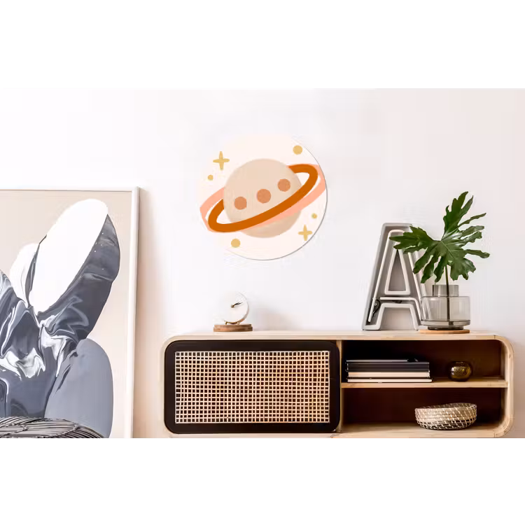 Planeet - Ringen - Ruimte - Illustratie - Beige — 3