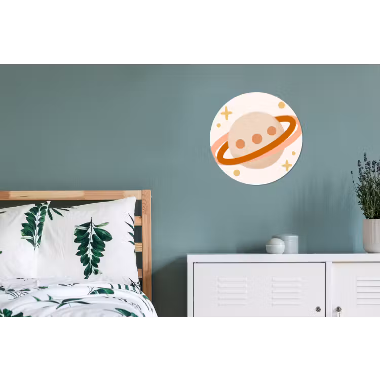 Planeet - Ringen - Ruimte - Illustratie - Beige — 4