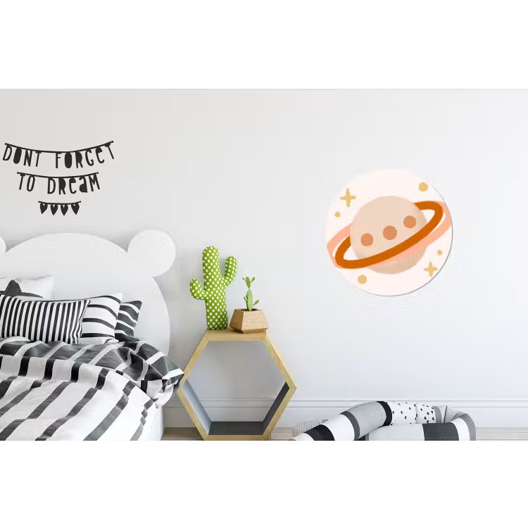 Planeet - Ringen - Ruimte - Illustratie - Beige — 5