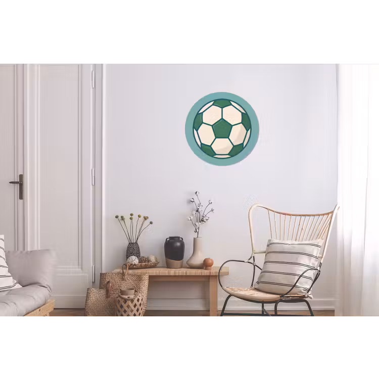 Voetbal - Geometrisch - Sport - Illustratie - Blauwgroen — 2