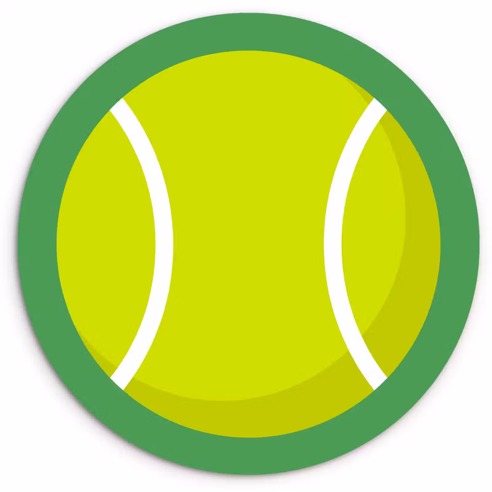 Muurcirkel glas - Bal - Geel - Sport - Groen - Illustratie — 1