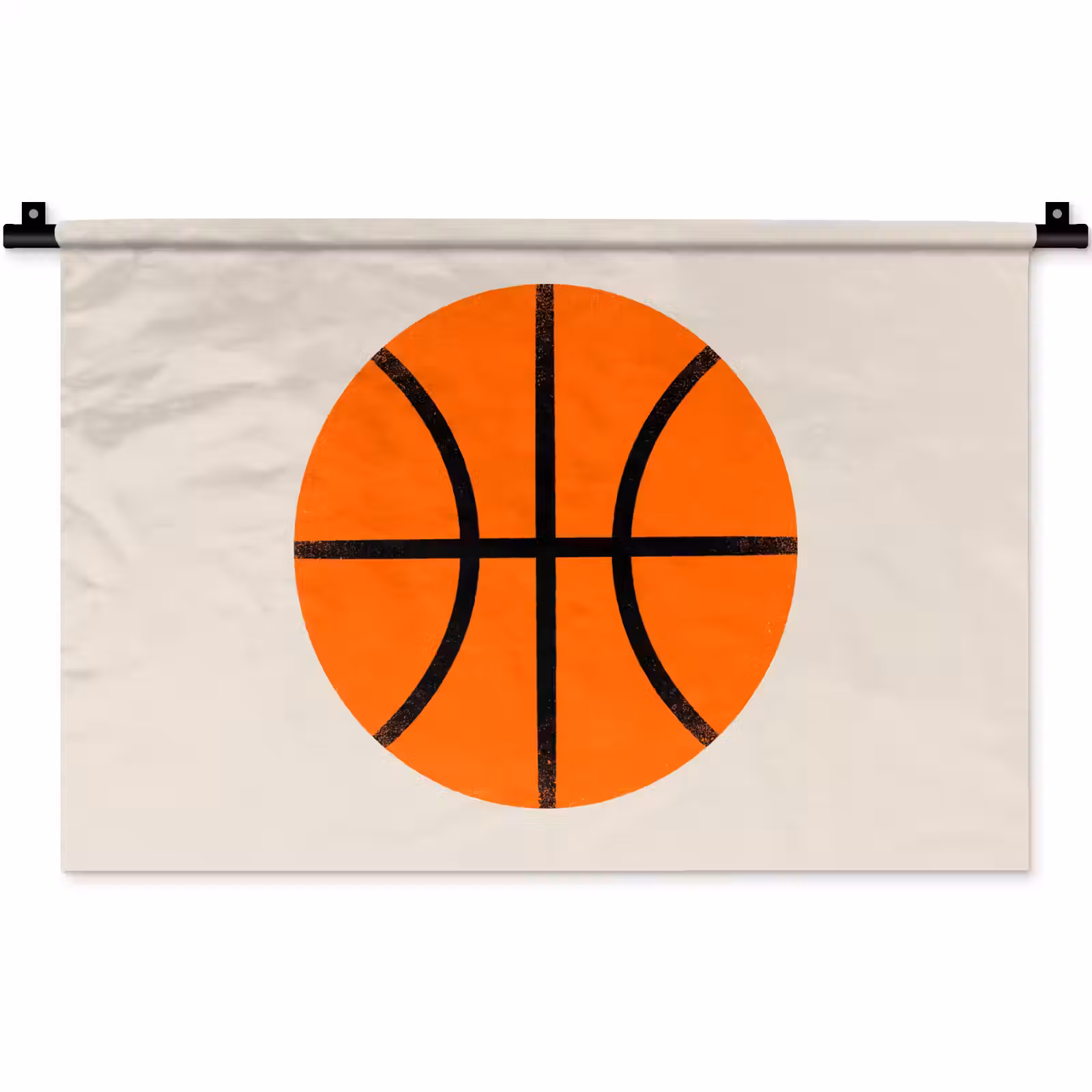 Wandkleed - Basketbal - Bal - Sport - Illustratie - Oranje — 1