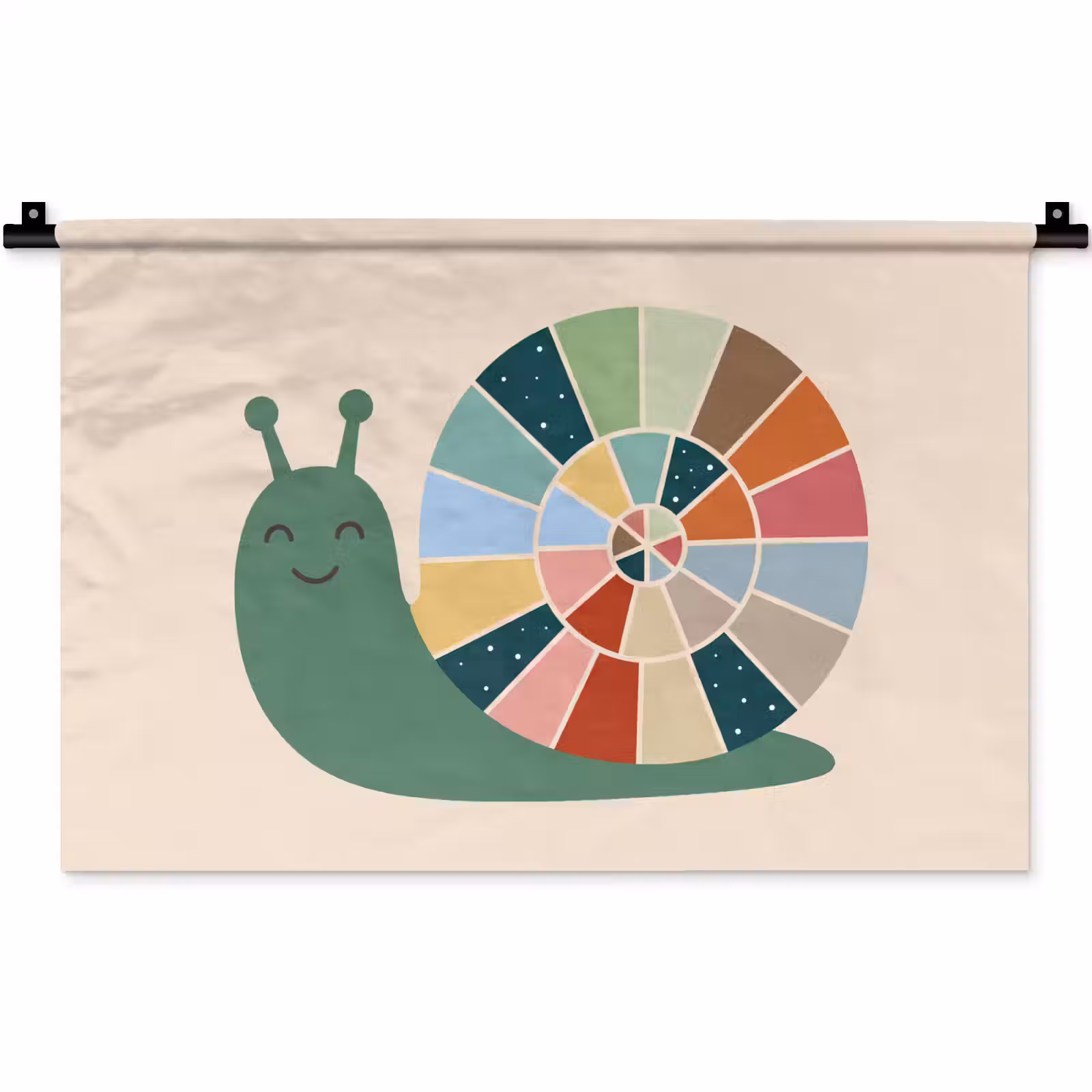 Wandkleed - Dieren - Slak - Kleurrijk - Illustratie — 1