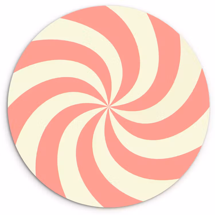 Muurcirkel glas - Spiraal - Patroon - Abstract - Roze - Beige — 1
