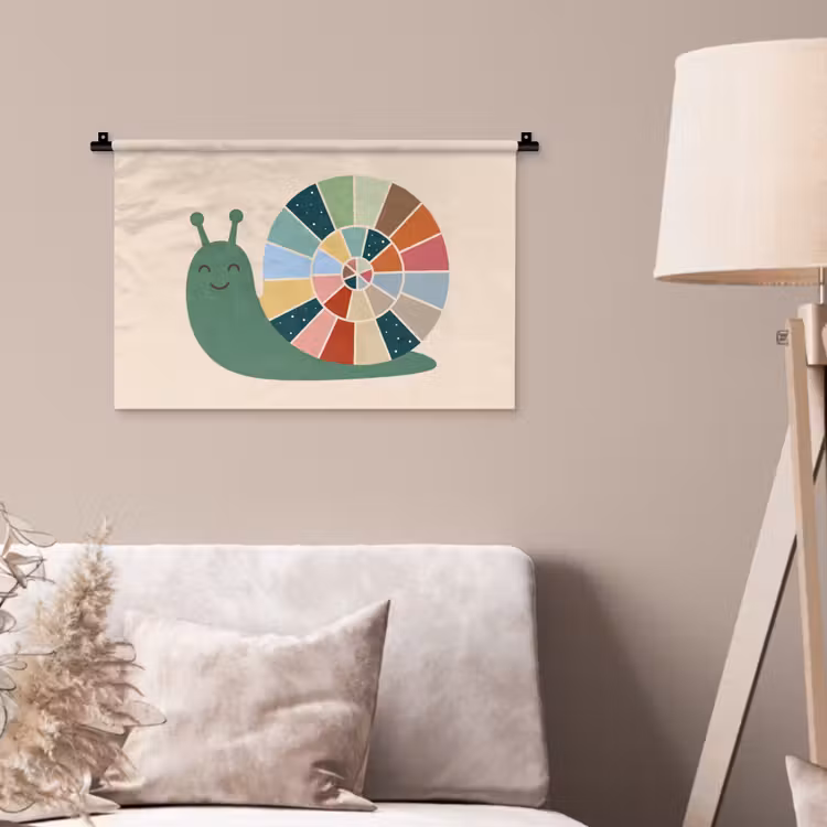 Wandkleed - Dieren - Slak - Kleurrijk - Illustratie — 2
