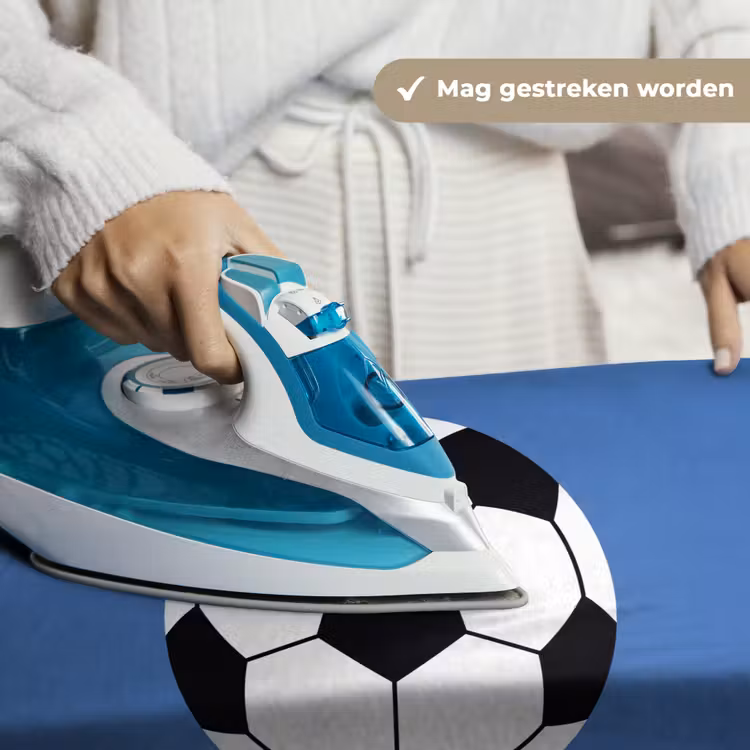 Wandkleed - Voetbal - Zwart-wit - Sport - Illustratie - Blauw — 6