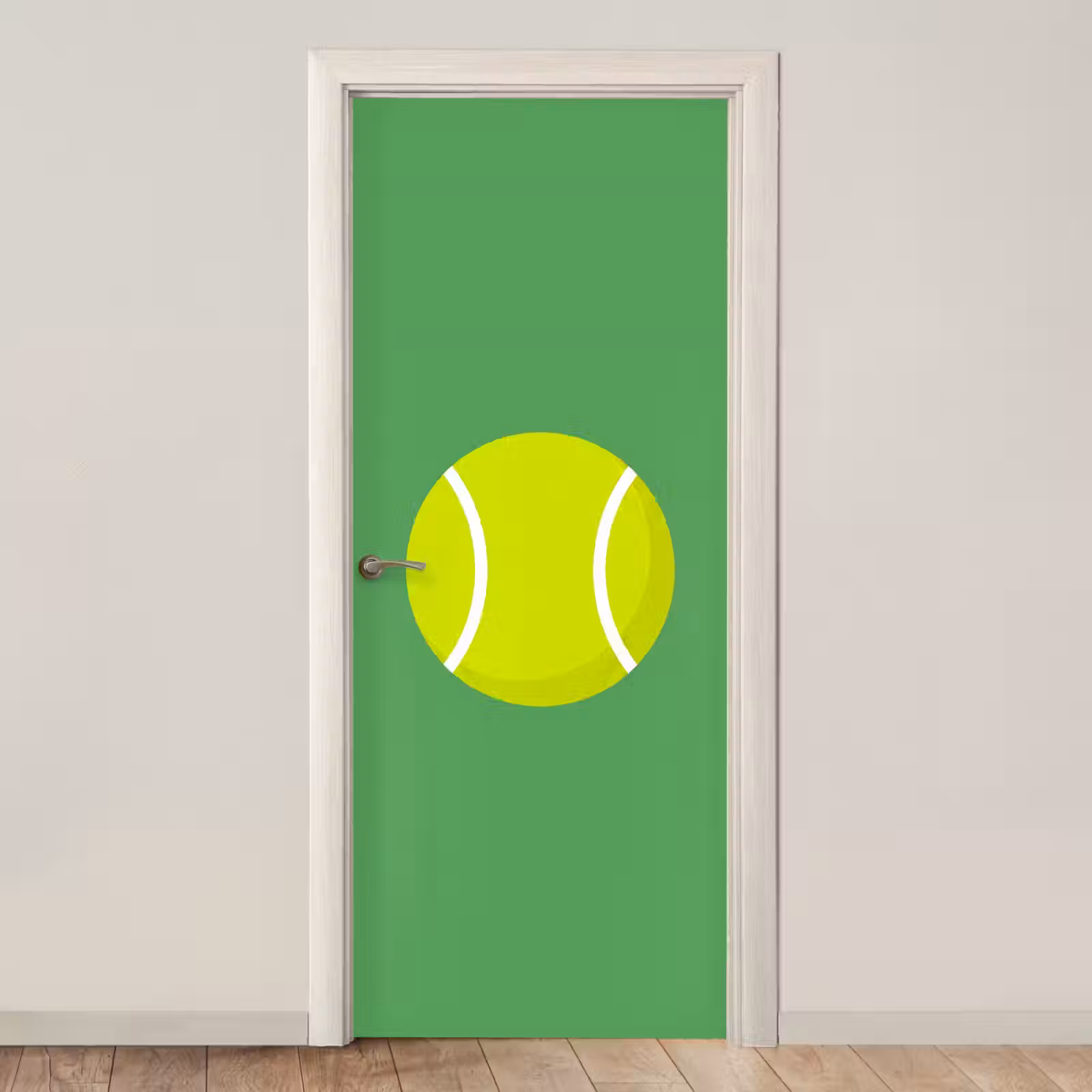 Deursticker - Bal - Geel - Sport - Groen - Illustratie — 1