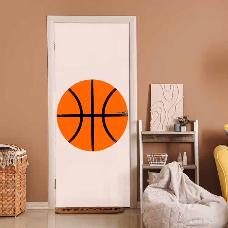 Deursticker - Basketbal - Bal - Sport - Illustratie - Oranje — 2