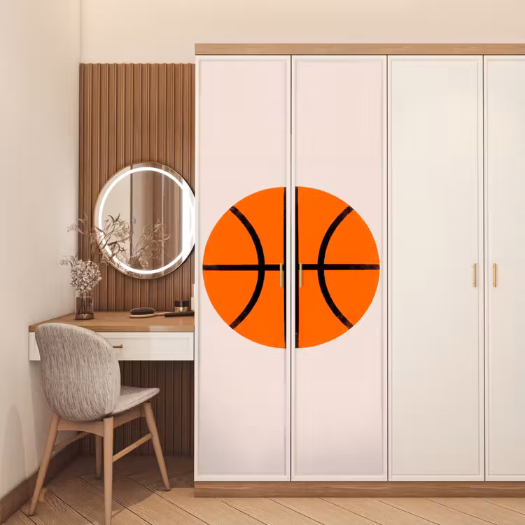Deursticker - Basketbal - Bal - Sport - Illustratie - Oranje — 5