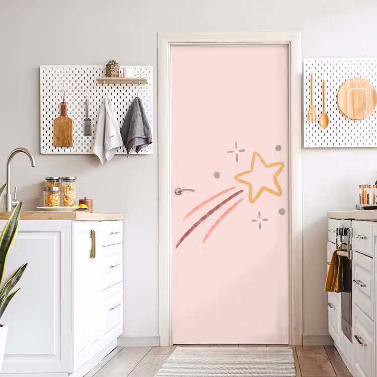 Deursticker - Ster - Vallend - Illustratie - Pastel — 7