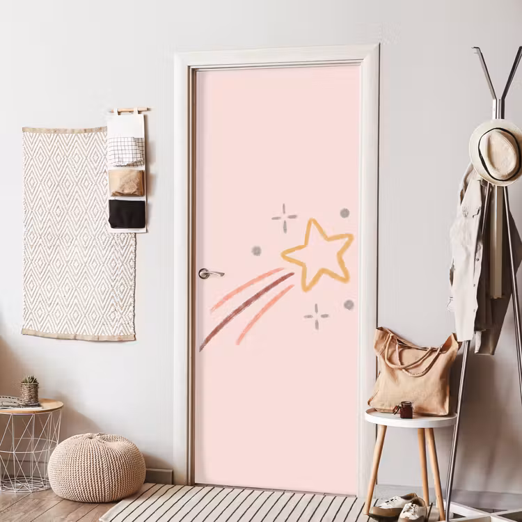 Deursticker - Ster - Vallend - Illustratie - Pastel — 8