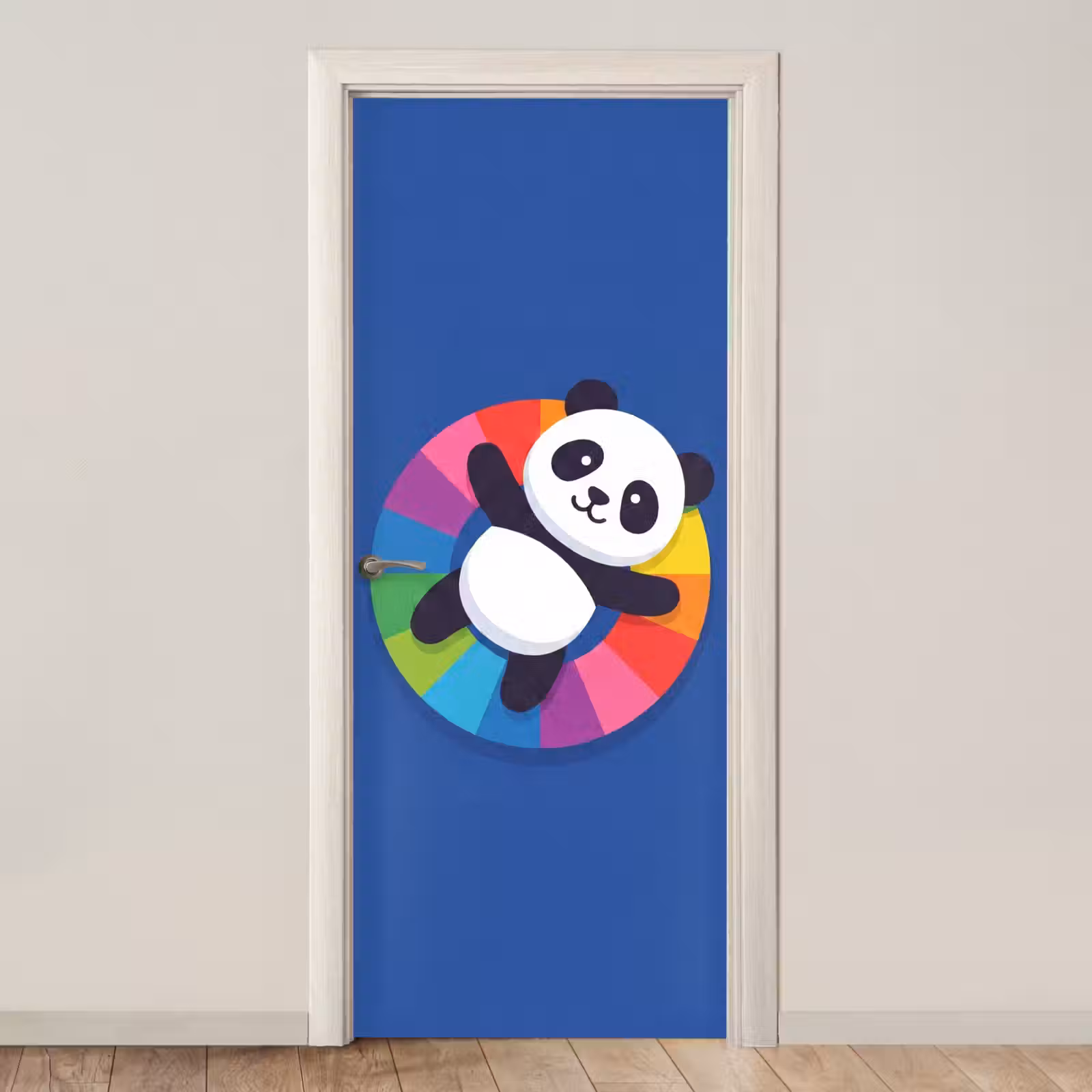 Deursticker - Dieren - Cartoon - Kleurrijk - Modern - Speels — 1