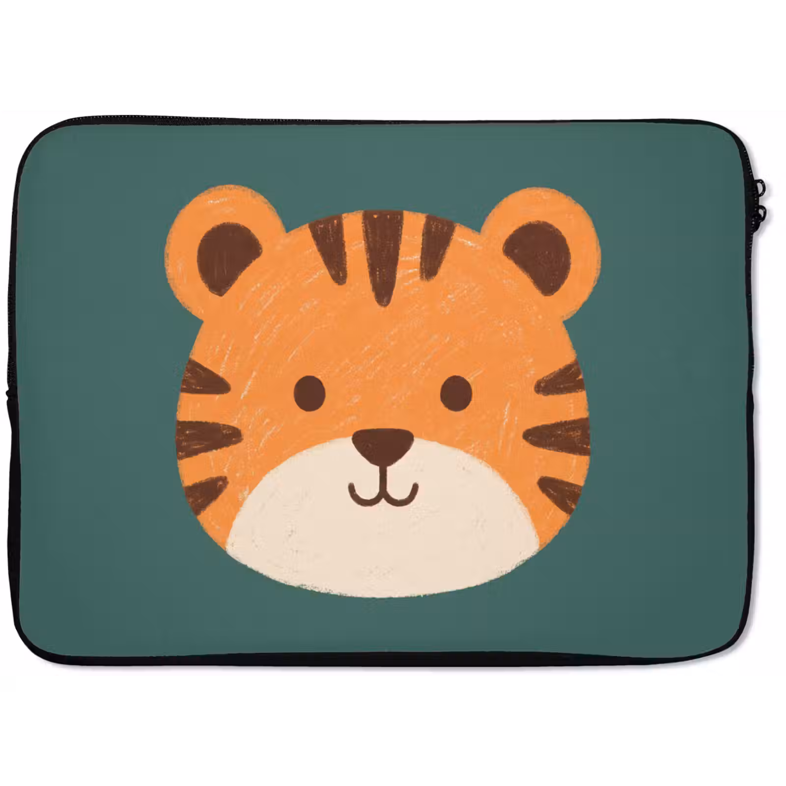 Laptophoes Dieren - Kop - Oranje - Illustratie - Modern — 1