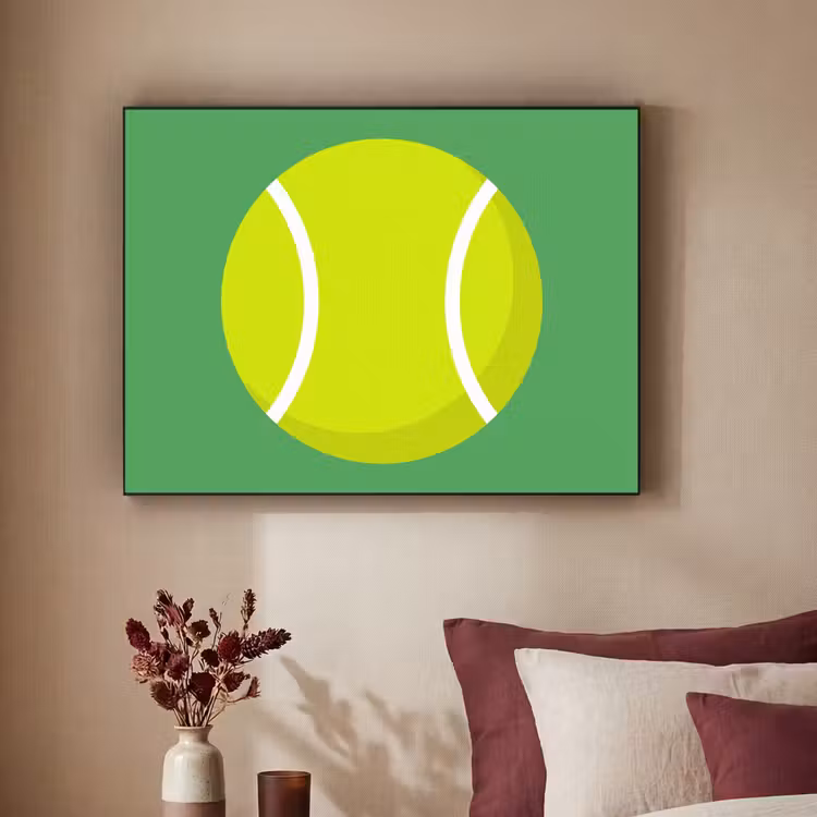 Art frame - Bal - Geel - Sport - Groen - Illustratie — 3