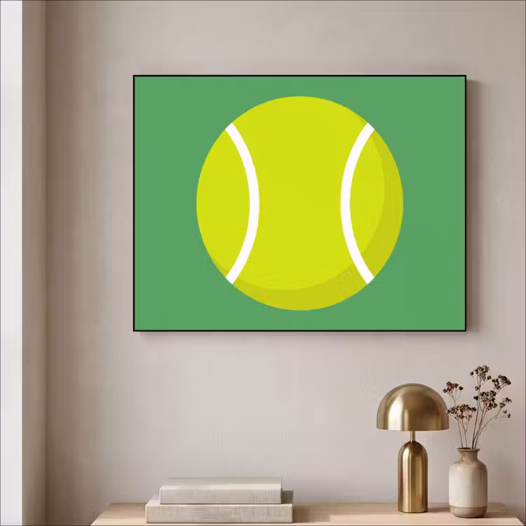 Art frame - Bal - Geel - Sport - Groen - Illustratie — 5