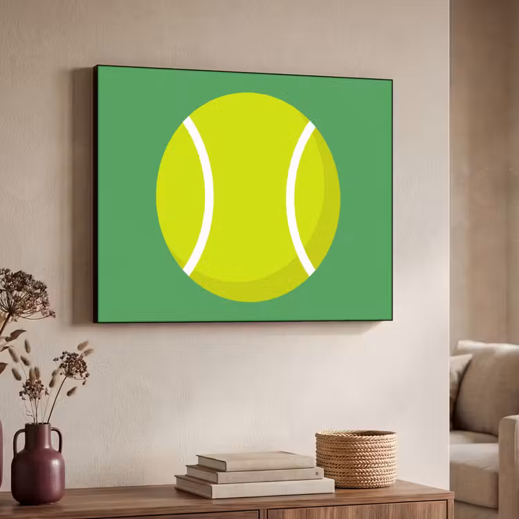 Art frame - Bal - Geel - Sport - Groen - Illustratie — 7