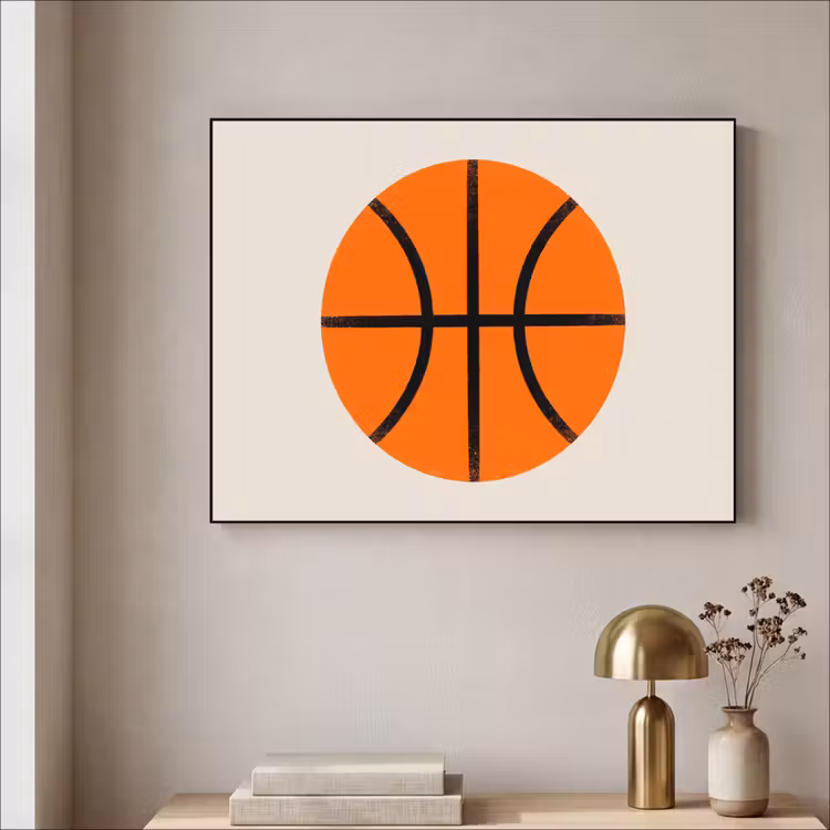 Art frame - Basketbal - Bal - Sport - Illustratie - Oranje — 5