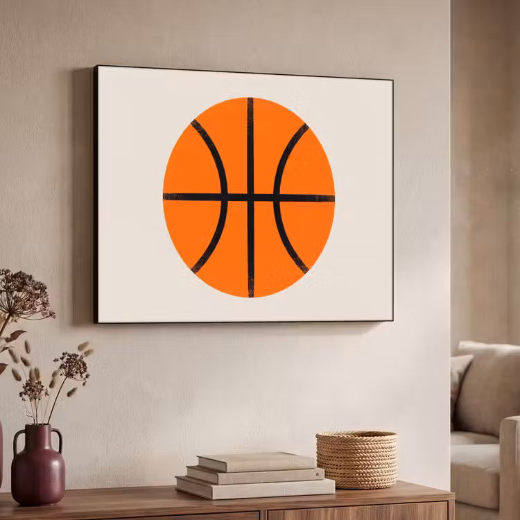 Art frame - Basketbal - Bal - Sport - Illustratie - Oranje — 7