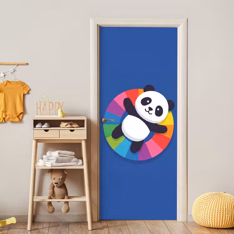 Deursticker - Dieren - Cartoon - Kleurrijk - Modern - Speels — 6