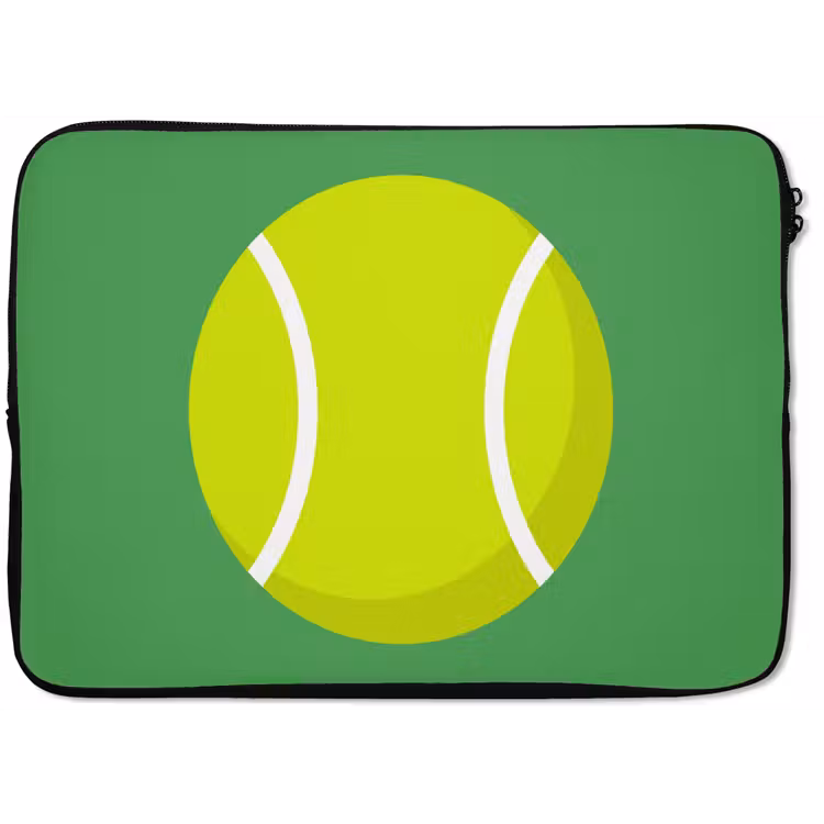 Laptophoes Bal - Geel - Sport - Groen - Illustratie — 1