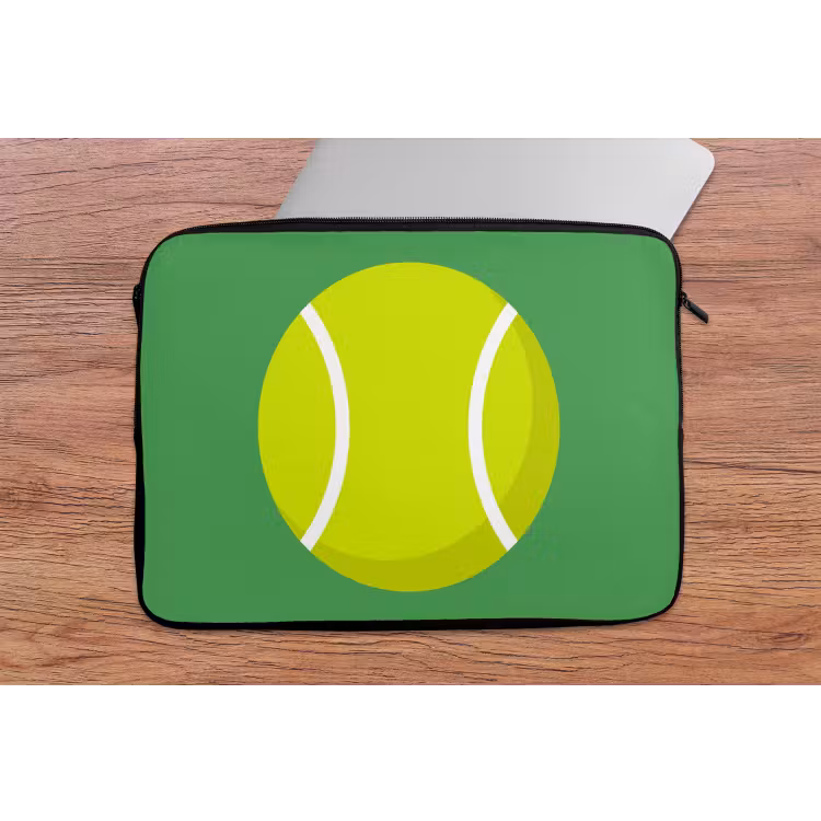 Laptophoes Bal - Geel - Sport - Groen - Illustratie — 2