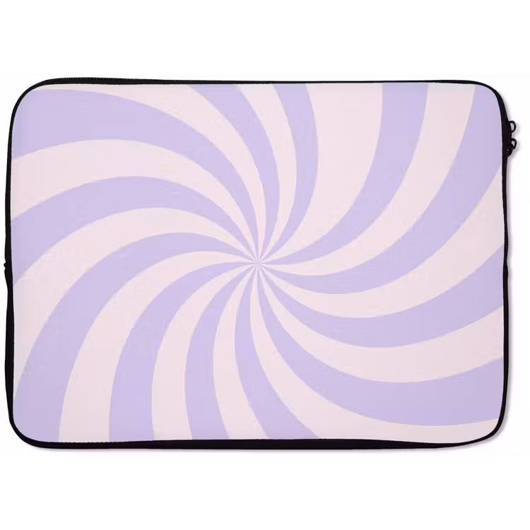 Laptophoes Patroon - Spiraal - Abstract - Modern - Paars-Roze — 1