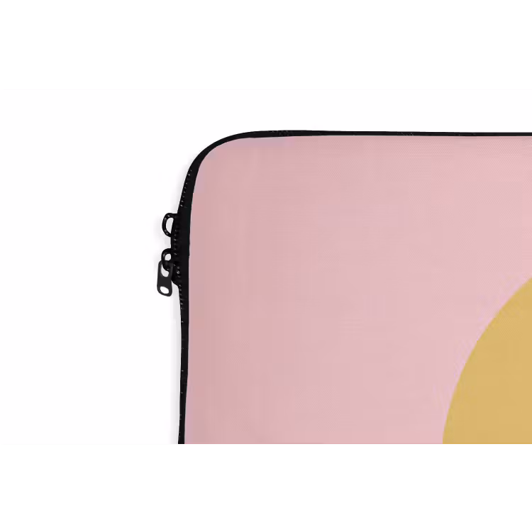 Laptophoes Smiley - Geel - Roze - Symbool - Minimalistisch — 5