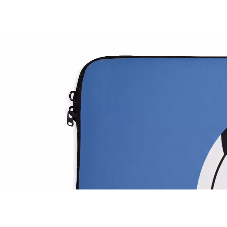 Laptophoes Voetbal - Zwart-wit - Sport - Illustratie - Blauw — 5