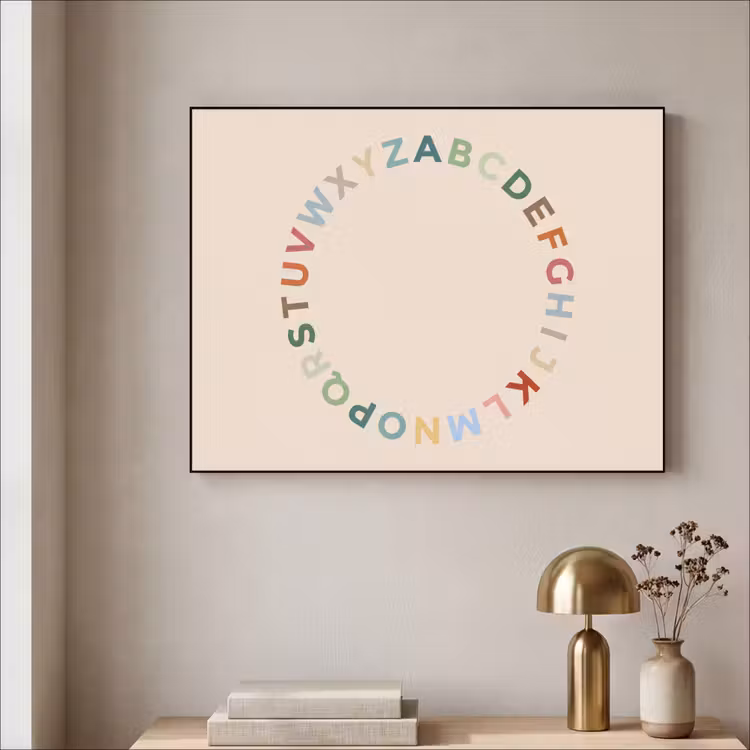 Art frame - Alfabet - Cirkel - Educatie - Speels - Kleurrijk — 5