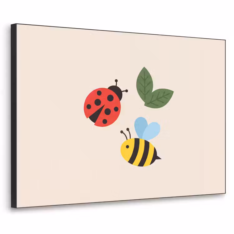 Art frame - Insect - Blad - Natuur - Speels - Illustratie — 1