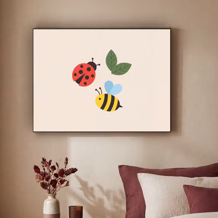 Art frame - Insect - Blad - Natuur - Speels - Illustratie — 3