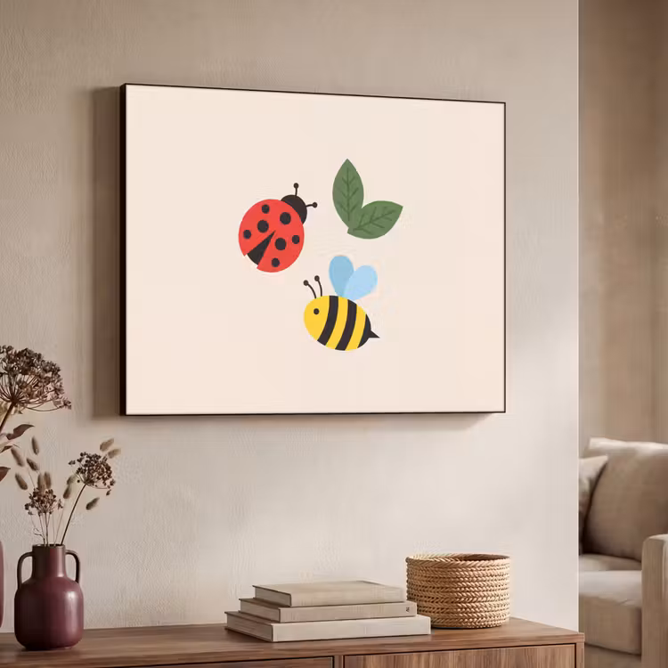 Art frame - Insect - Blad - Natuur - Speels - Illustratie — 7