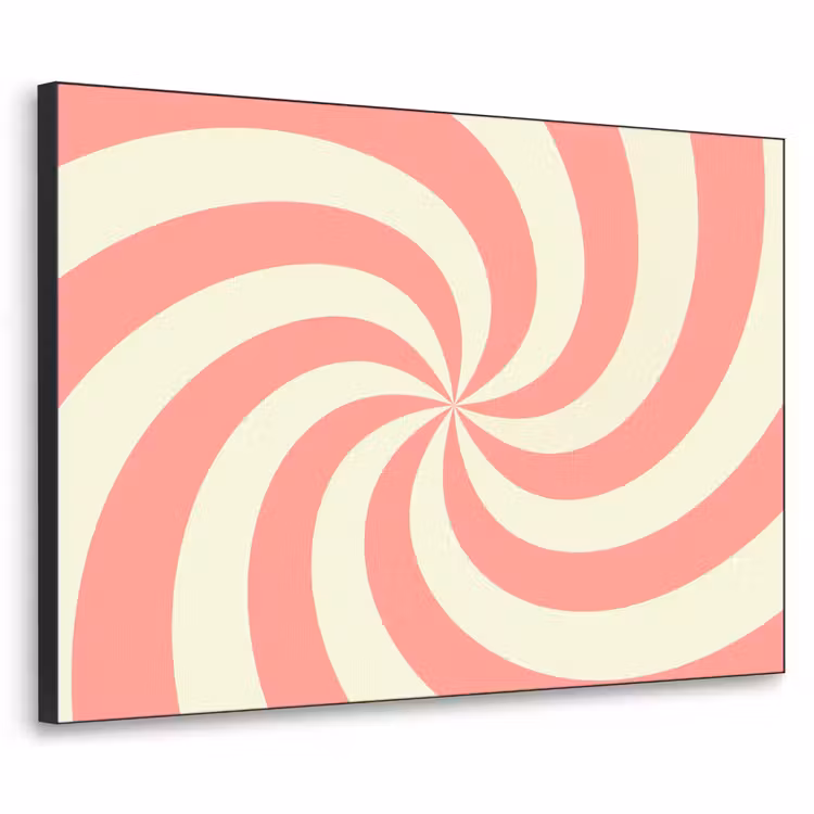 Art frame - Spiraal - Patroon - Abstract - Roze - Beige — 1