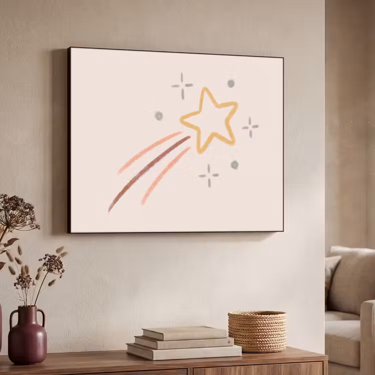 Art frame - Ster - Vallend - Illustratie - Pastel — 7