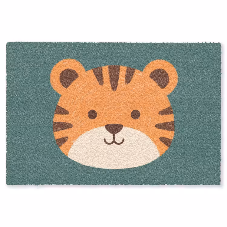 Vloerkleed - Dieren - Kop - Oranje - Illustratie - Modern — 1