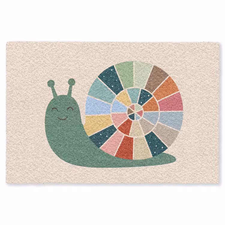 Vloerkleed - Dieren - Slak - Kleurrijk - Illustratie — 1