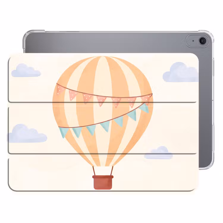 Luchtballon - Wolken - Illustratie - Zacht - Kinderkamer — 1