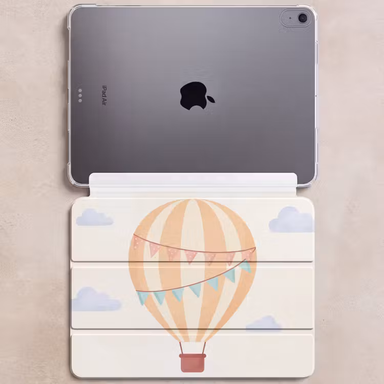 Luchtballon - Wolken - Illustratie - Zacht - Kinderkamer — 6