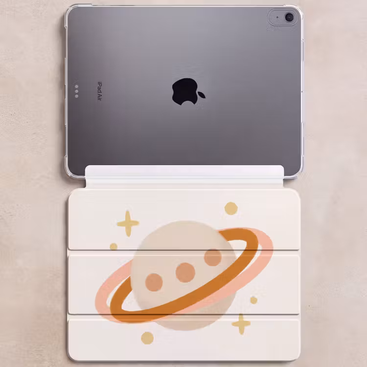 Planeet - Ringen - Ruimte - Illustratie - Beige — 6