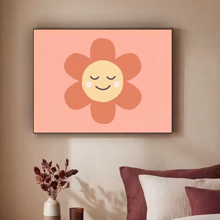 Art frame - Bloemen - Tekenfilm - Kind - Roze — 3