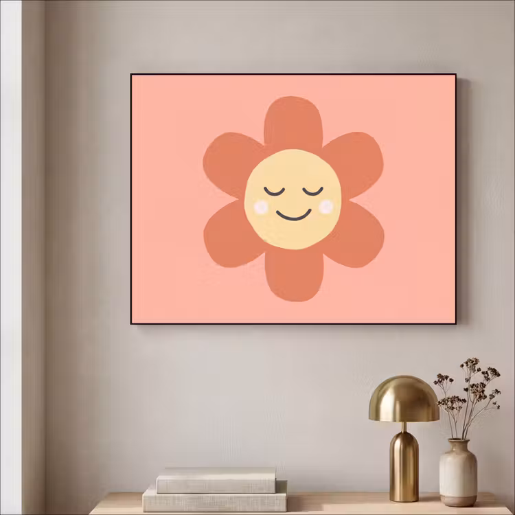 Art frame - Bloemen - Tekenfilm - Kind - Roze — 5