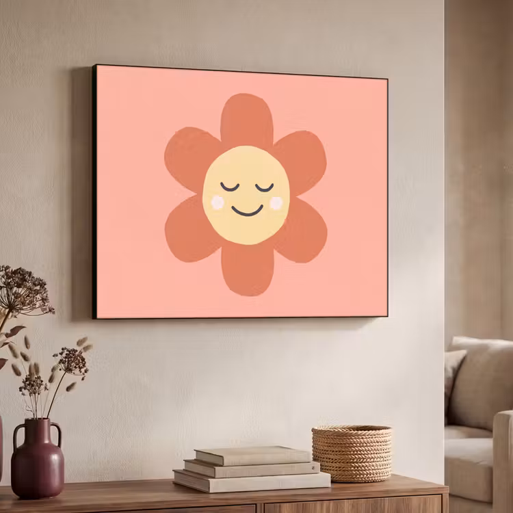 Art frame - Bloemen - Tekenfilm - Kind - Roze — 7