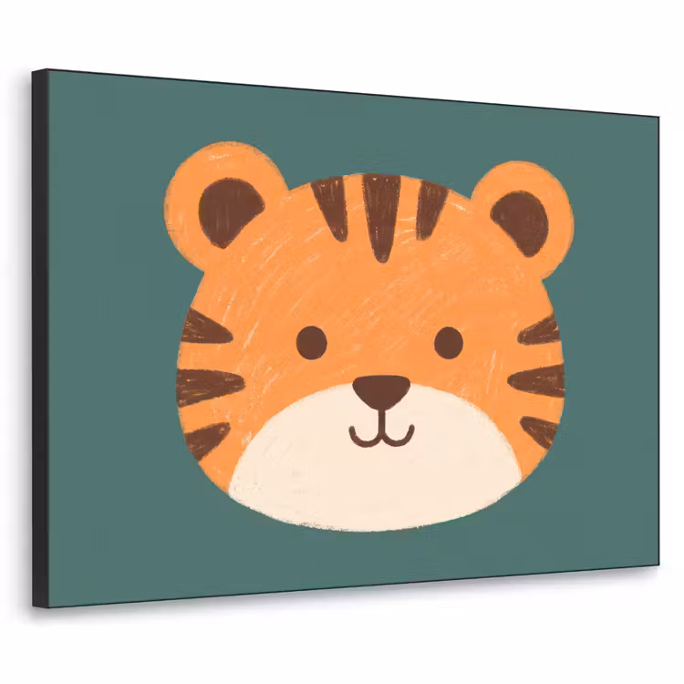 Art frame - Dieren - Kop - Oranje - Illustratie - Modern — 1