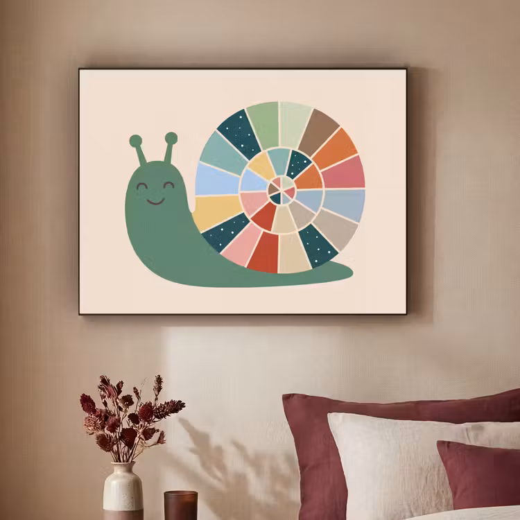Art frame - Dieren - Slak - Kleurrijk - Illustratie — 3