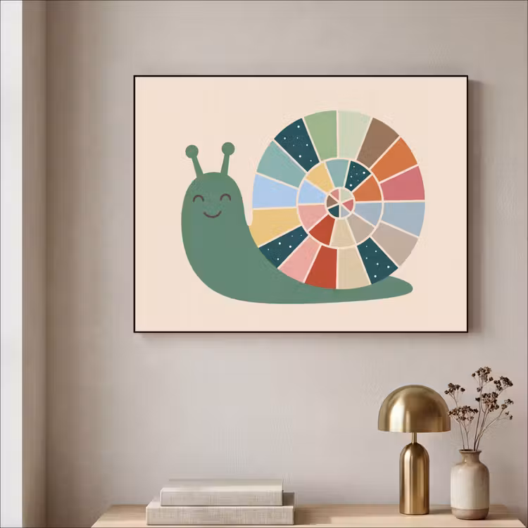 Art frame - Dieren - Slak - Kleurrijk - Illustratie — 5