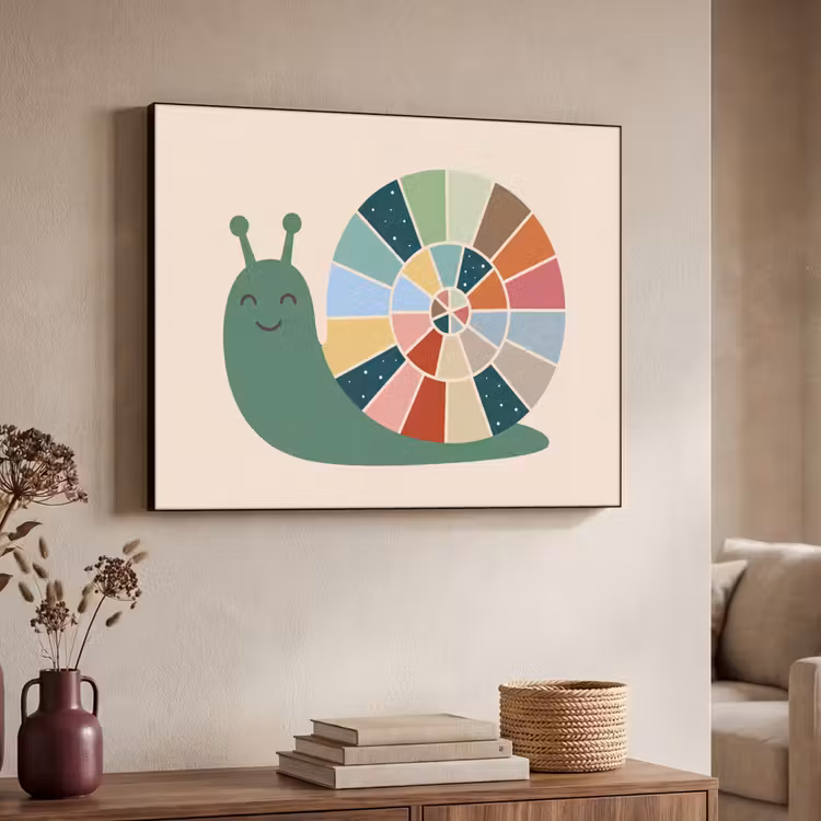 Art frame - Dieren - Slak - Kleurrijk - Illustratie — 7